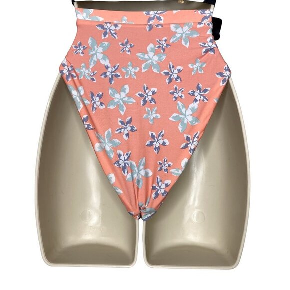 Becca French Cut Hi Leg Floral Bikini Swim Bottoms NEW Size L - Picture 6 of 11